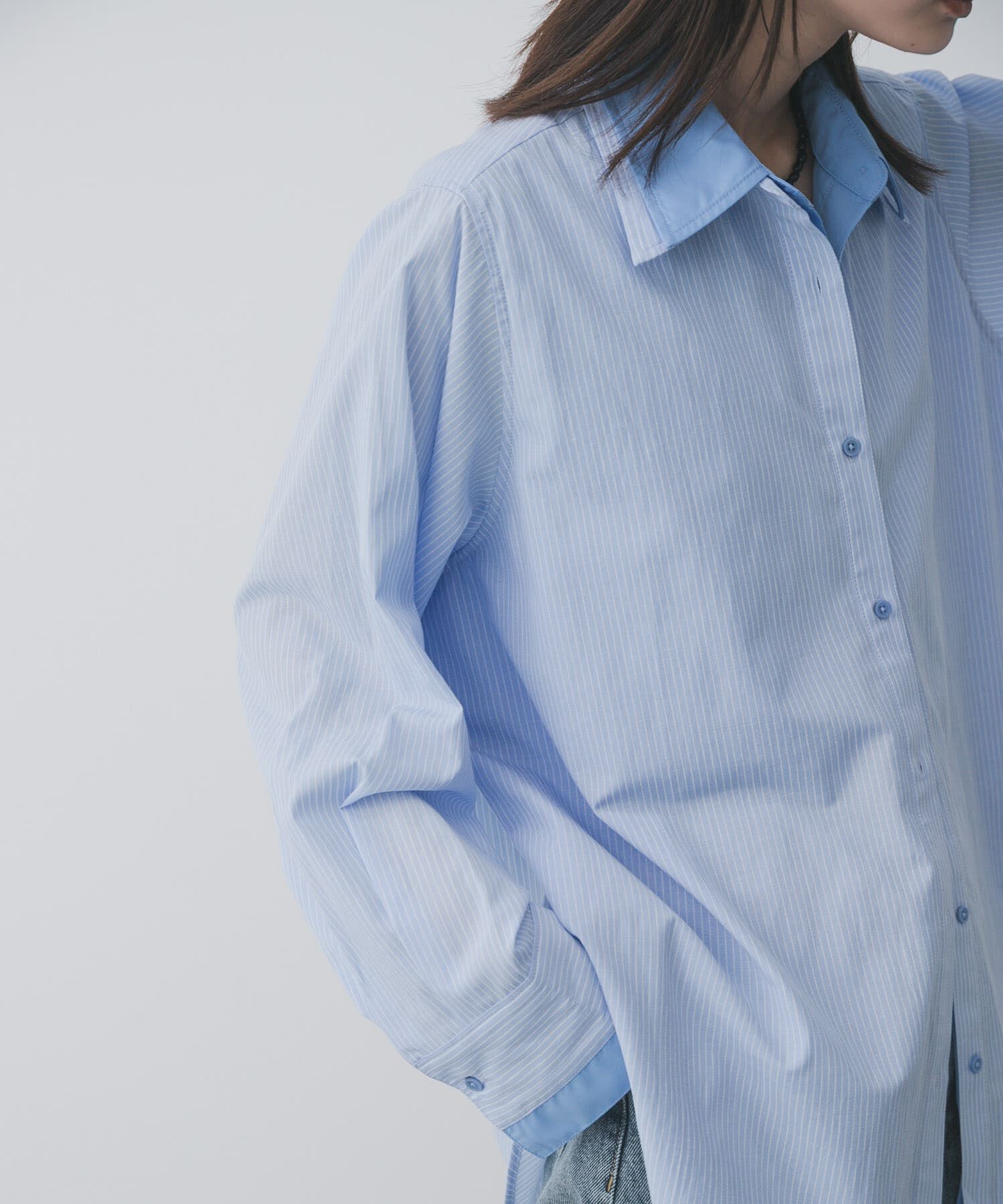 SENSE OF PLACE by URBAN RESEARCH「『WEB限定』フェイクレイヤードルーズシャツ」|シャツ・ブラウス|