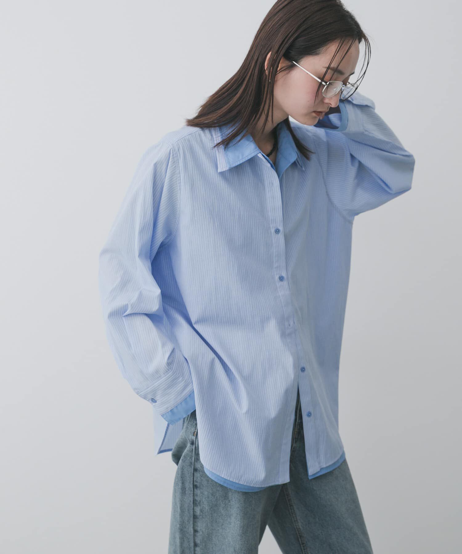 SENSE OF PLACE by URBAN RESEARCH「『WEB限定』フェイクレイヤードルーズシャツ」|シャツ・ブラウス|