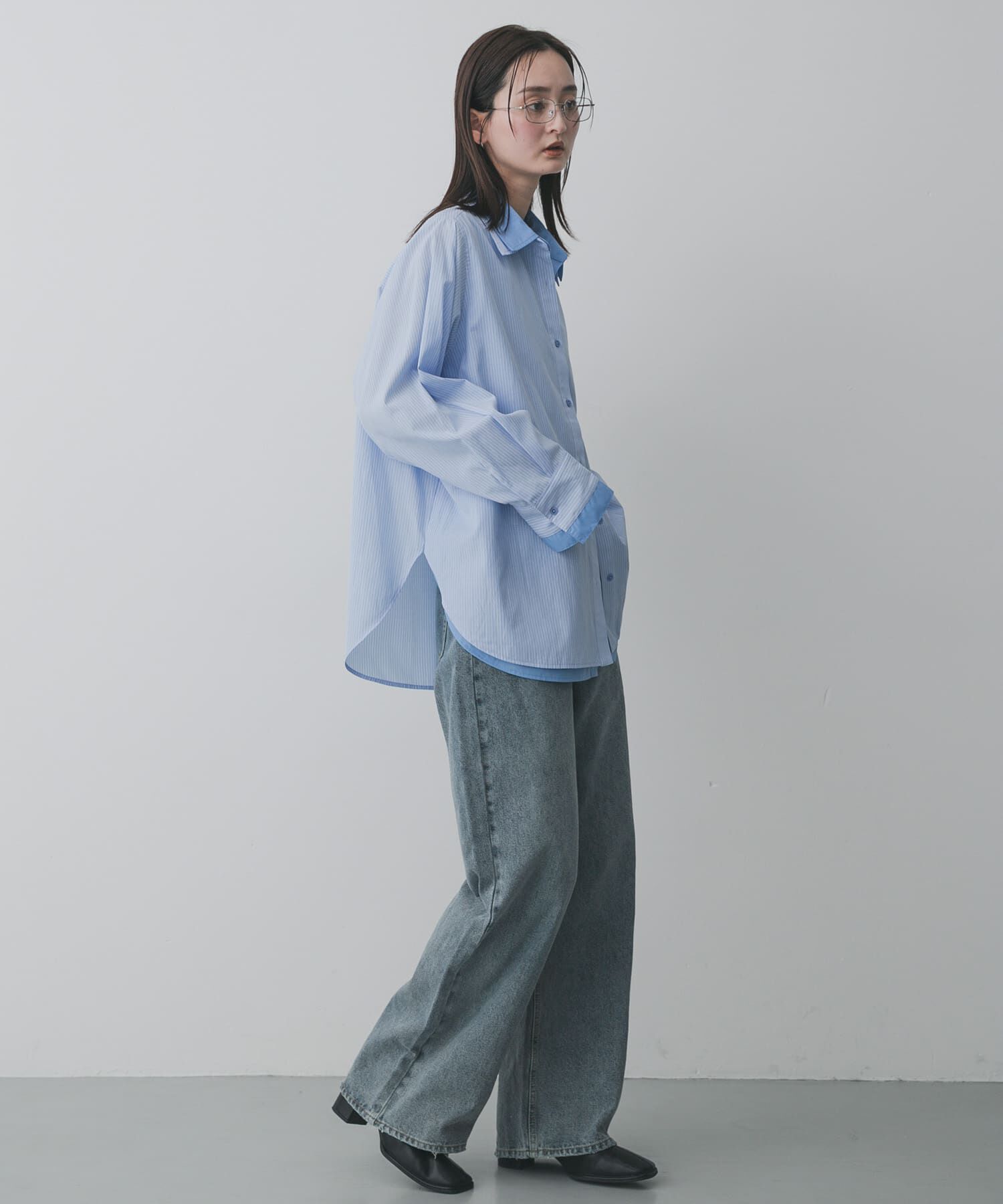 SENSE OF PLACE by URBAN RESEARCH「『WEB限定』フェイクレイヤードルーズシャツ」|シャツ・ブラウス|