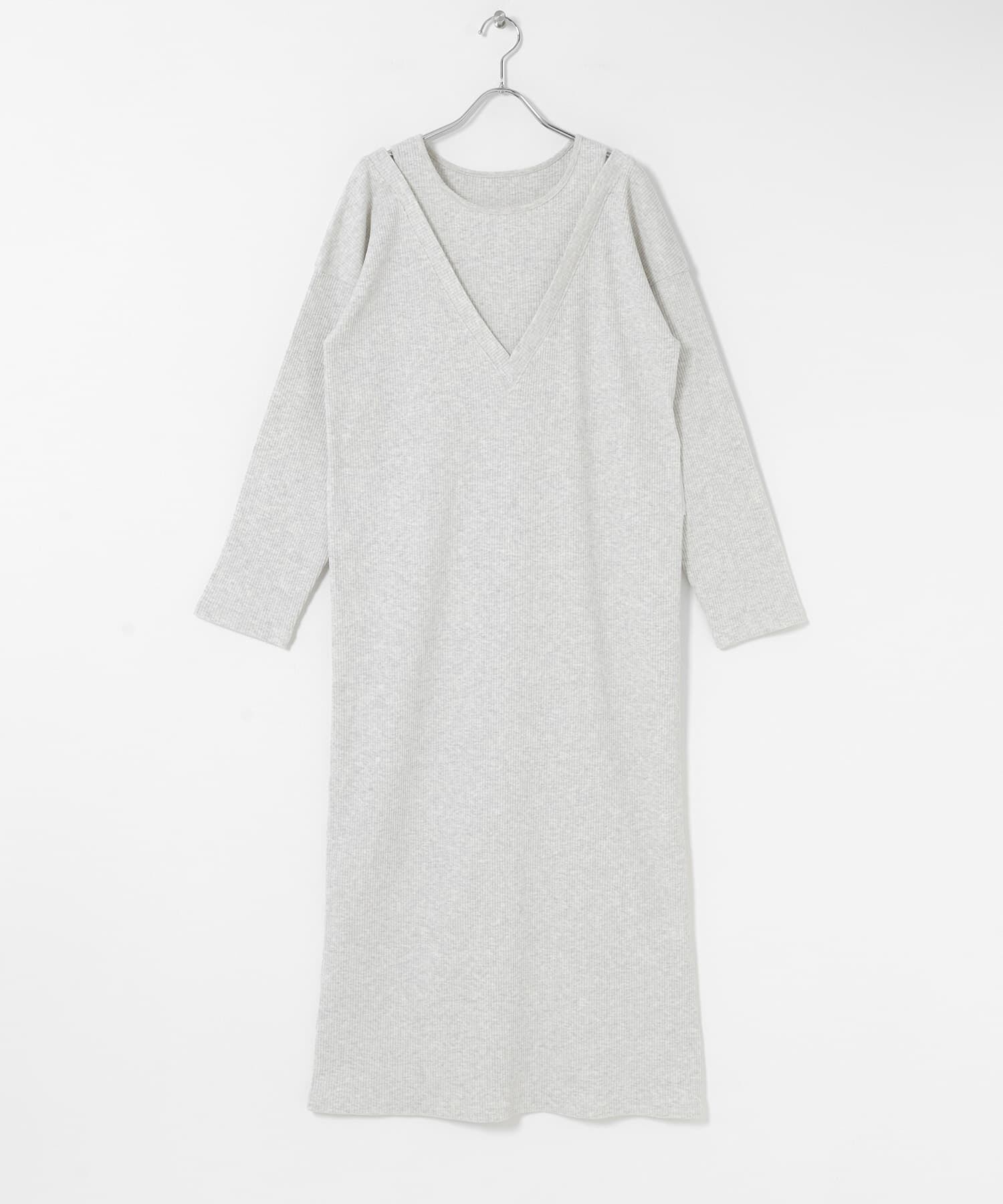 SENSE OF PLACE by URBAN RESEARCH「レイヤードネックリブワンピース」|ワンピース|