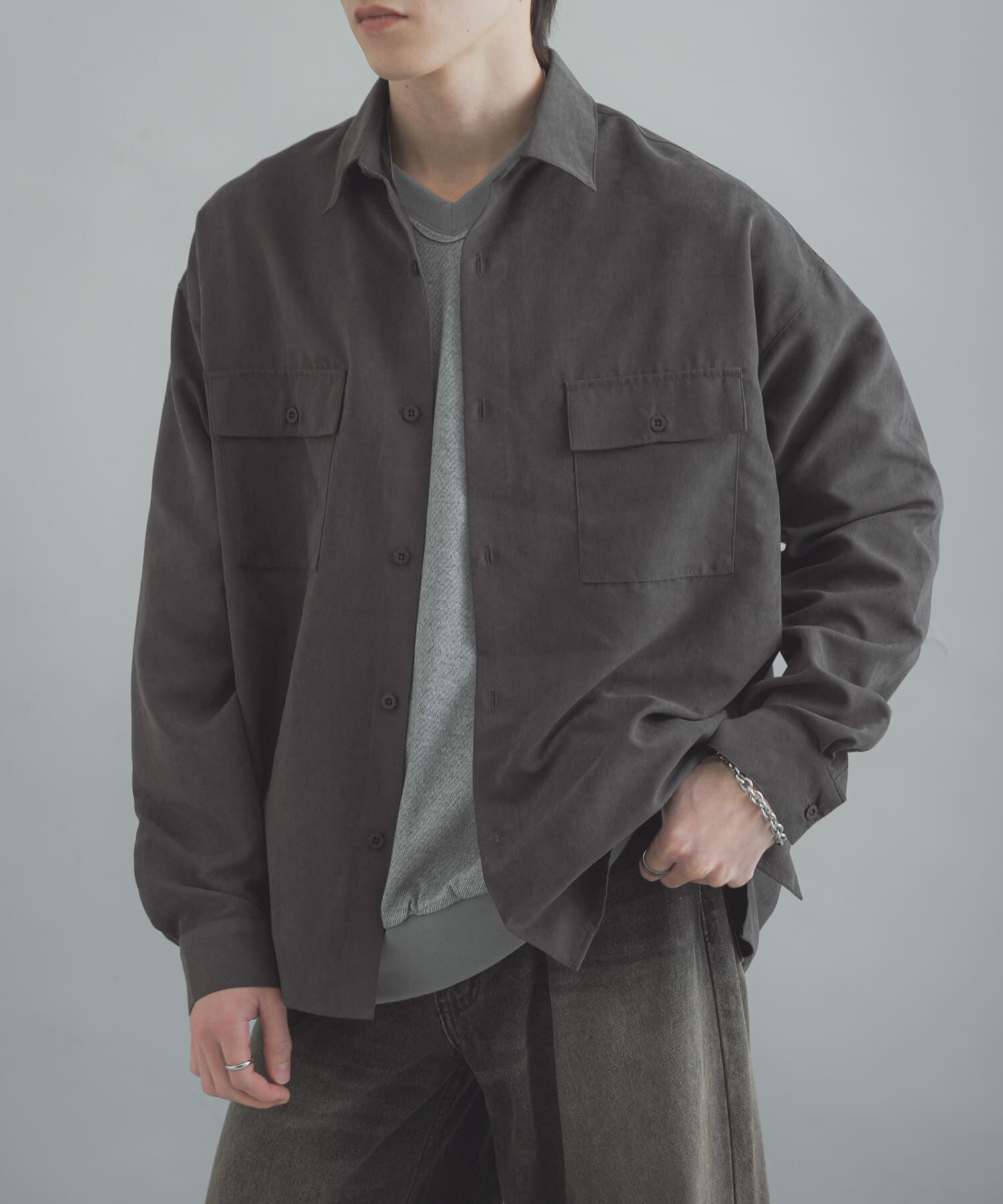 SENSE OF PLACE by URBAN RESEARCH「F/Sダブルポケットロングスリーブシャツ」|シャツ・ブラウス|