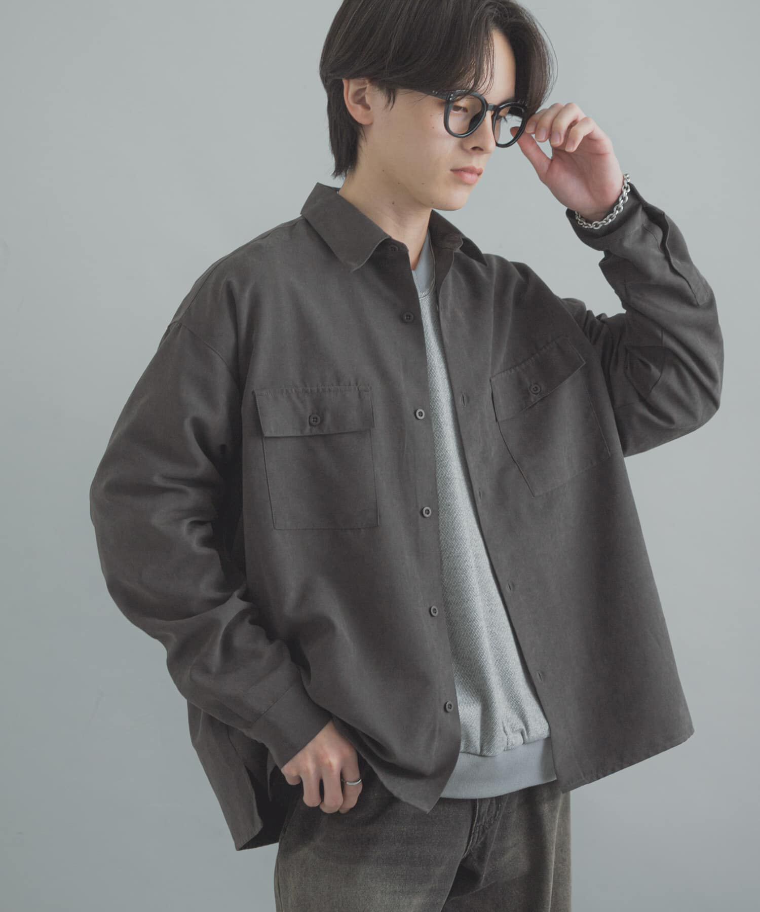 SENSE OF PLACE by URBAN RESEARCH「F/Sダブルポケットロングスリーブシャツ」|シャツ・ブラウス|