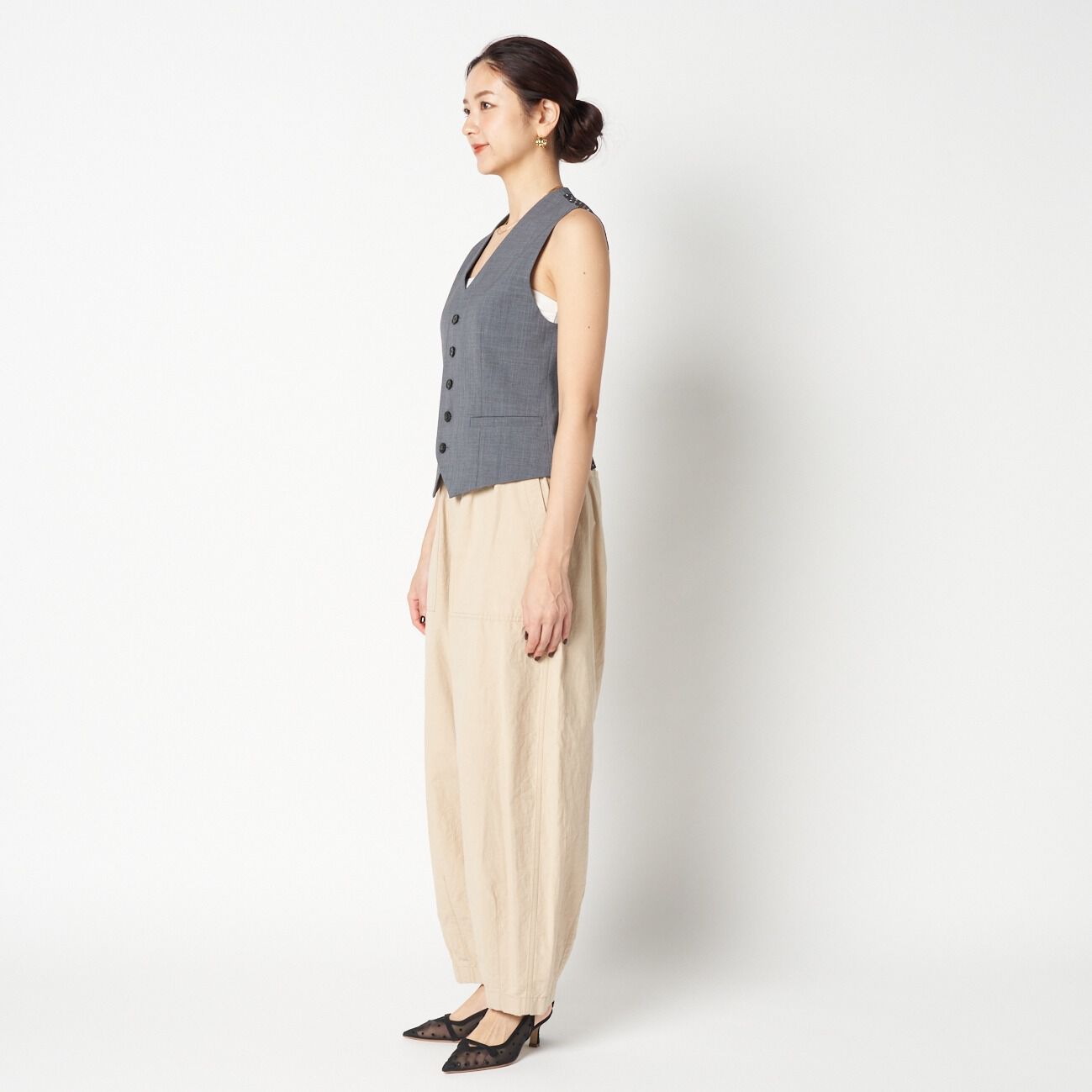 HELIOPOLE「HELIOPOLE DOT BACK PRINTED VEST」|ベスト・ジレ|