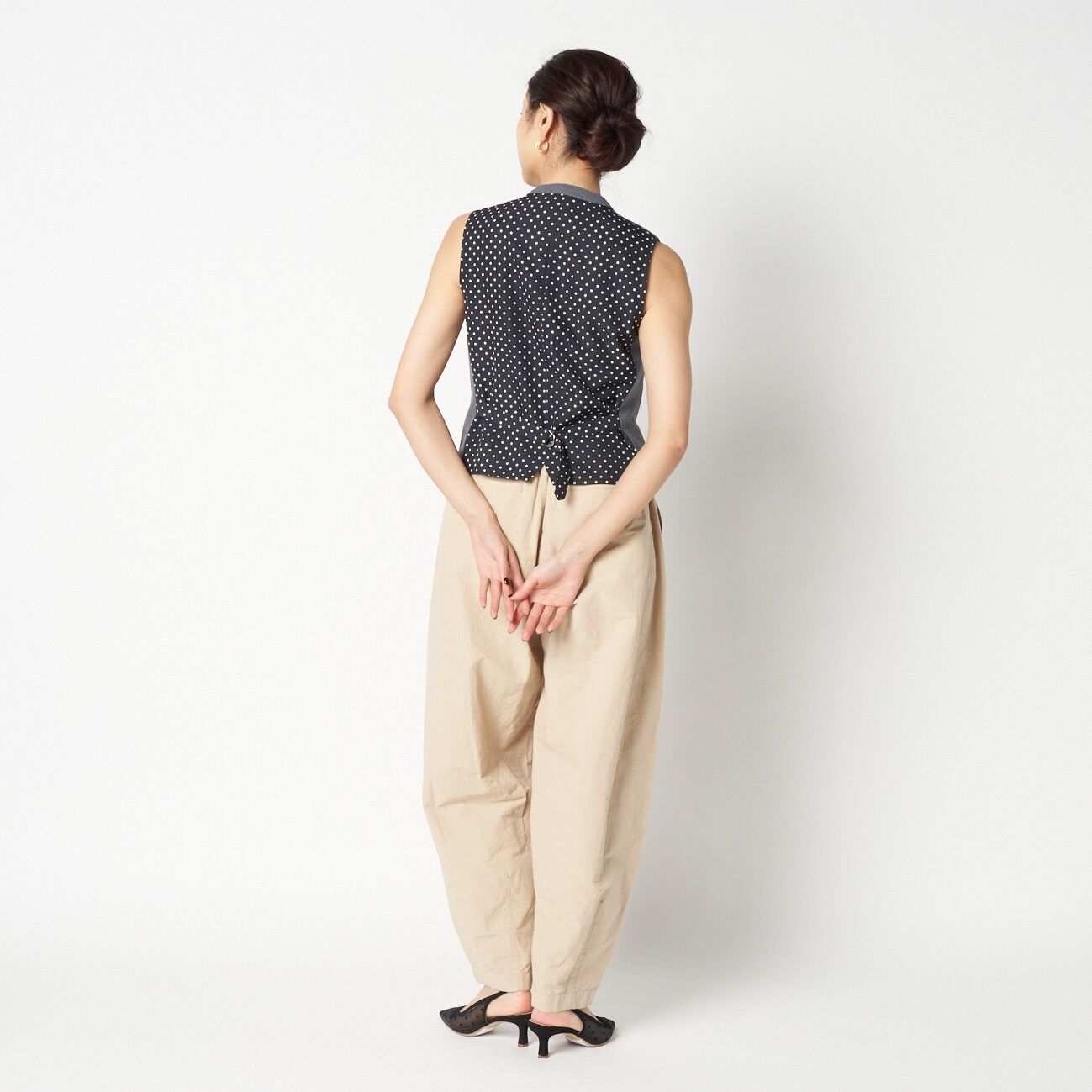 HELIOPOLE「HELIOPOLE DOT BACK PRINTED VEST」|ベスト・ジレ|