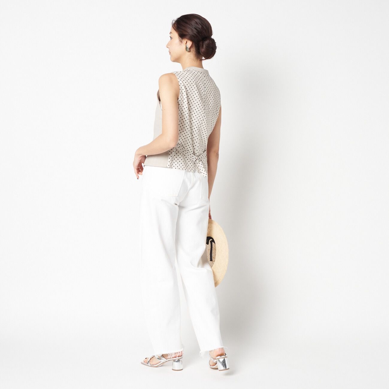 HELIOPOLE「HELIOPOLE DOT BACK PRINTED VEST」|ベスト・ジレ|