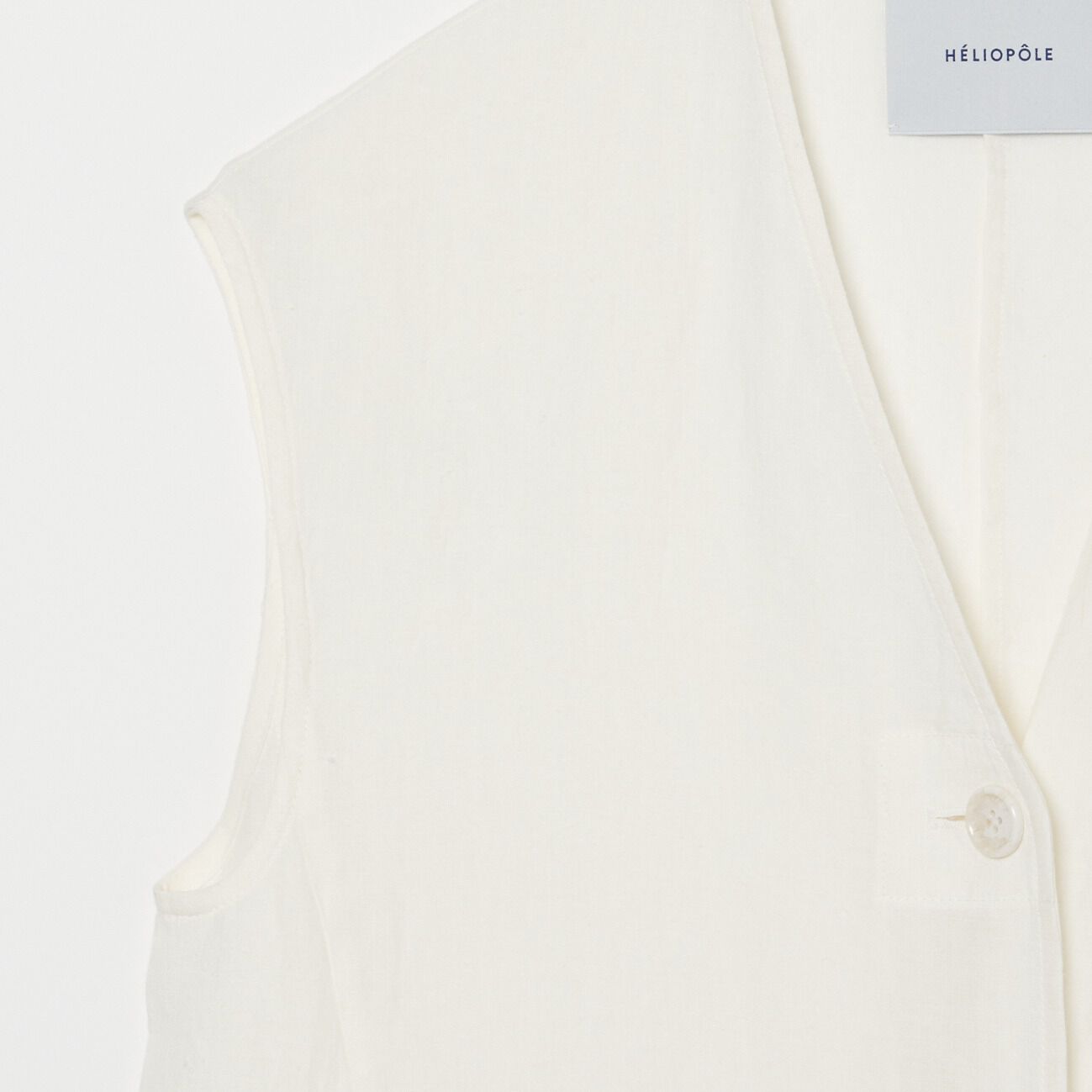 HELIOPOLE「HELIOPOLE DUNGAREES LINEN LONG GILLET」|ベスト・ジレ|