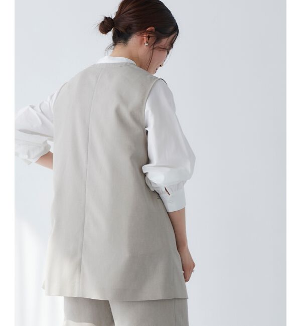 le.coeur blanc「リネンライクツイルベスト」|ベスト・ジレ|