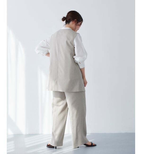 le.coeur blanc「リネンライクツイルベスト」|ベスト・ジレ|