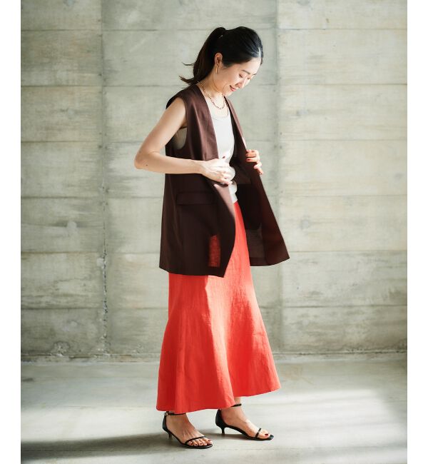 le.coeur blanc「リネンライクツイルベスト」|ベスト・ジレ|