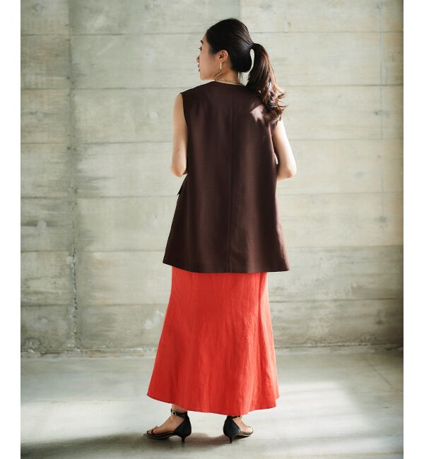 le.coeur blanc「リネンライクツイルベスト」|ベスト・ジレ|