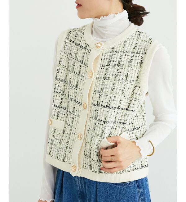 le.coeur blanc「TORRAZZO DONNA 別注ツイード調ベスト」|ベスト・ジレ|