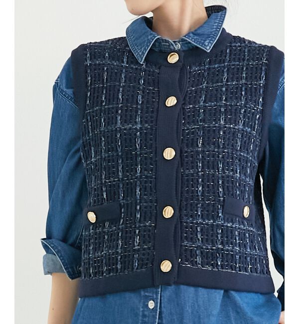 le.coeur blanc「TORRAZZO DONNA 別注ツイード調ベスト」|ベスト・ジレ|