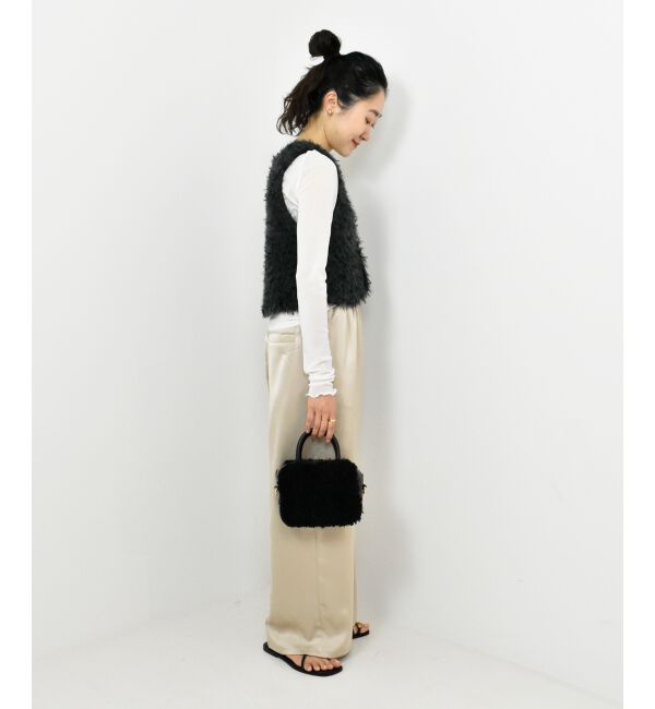  「TORRAZZO DONNAチュール&times;シャギーニットベスト」|ベスト・ジレ|