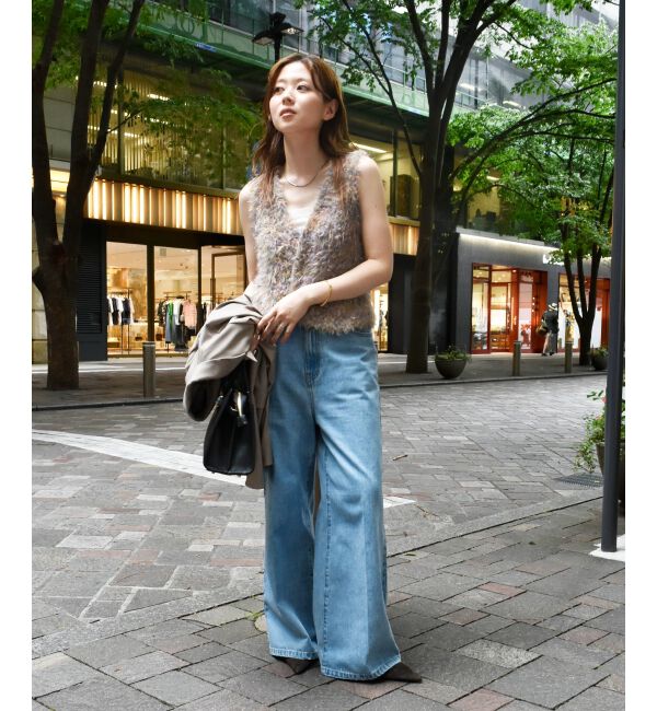  「TORRAZZO DONNAチュール&times;シャギーニットベスト」|ベスト・ジレ|