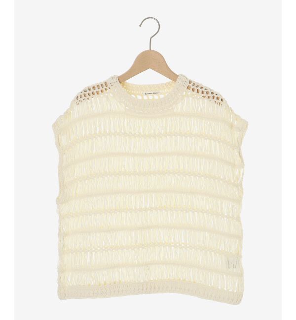  「《手洗い可能》透かし編みデザインニットベスト」|ベスト・ジレ|