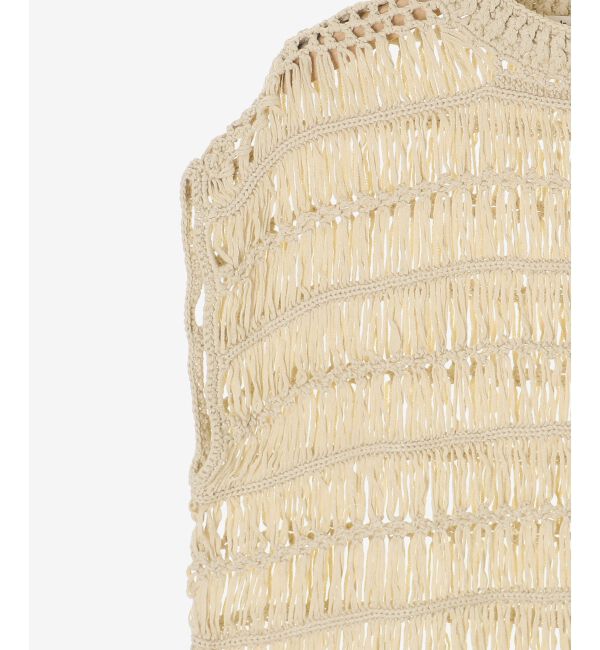  「《手洗い可能》透かし編みデザインニットベスト」|ベスト・ジレ|