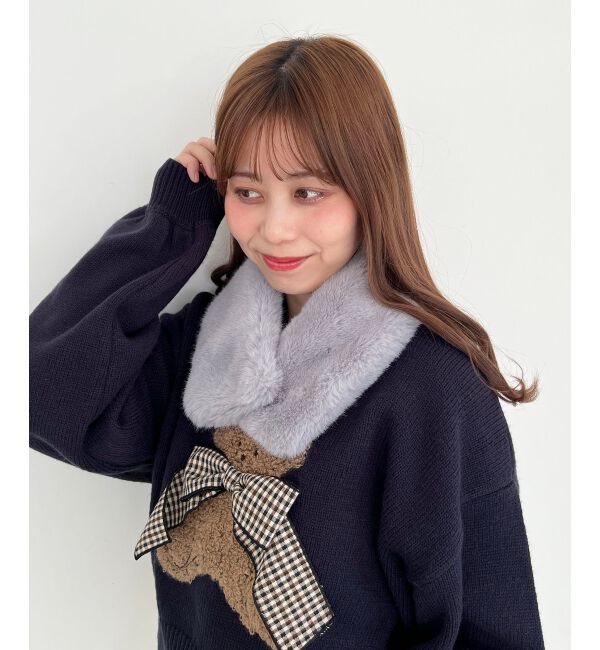  「プチファーティペット」|ストール|グレー