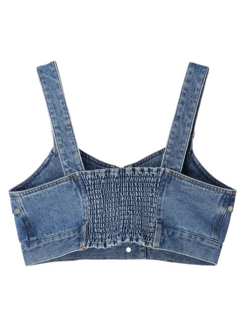 earth music&ecology「ショルダーベルト付きデニムビスチェ」|ベスト・ジレ|