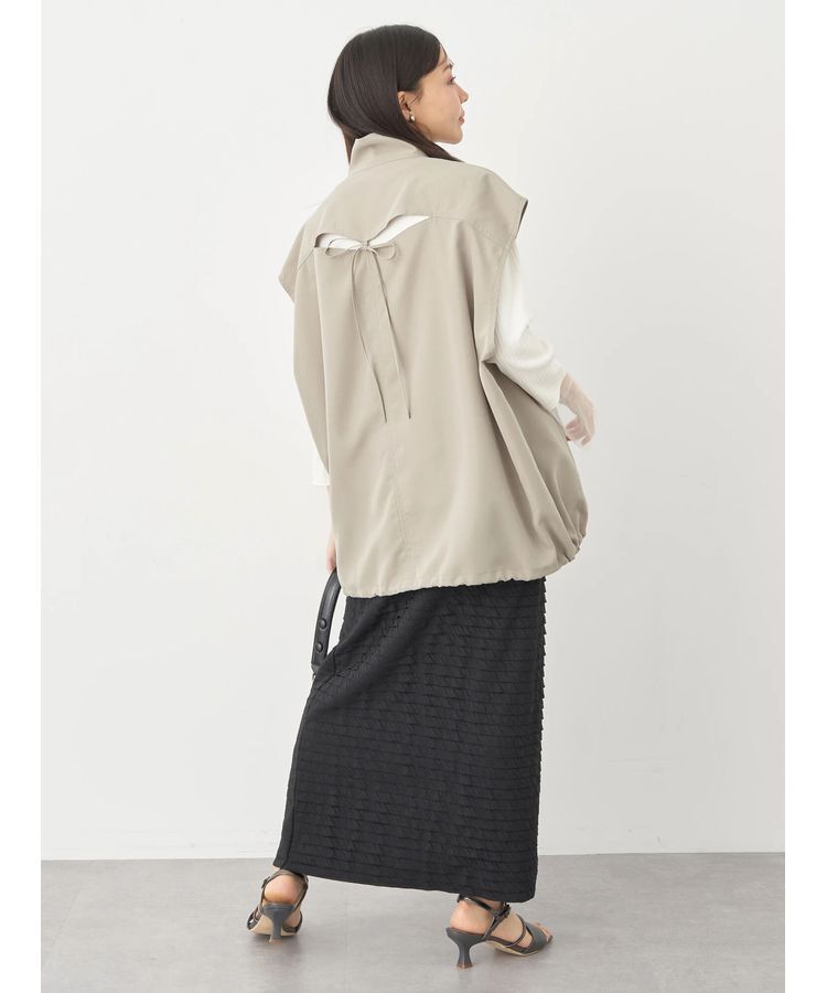 earth music&ecology「ミリタリースタンドカラーベスト」|ベスト・ジレ|