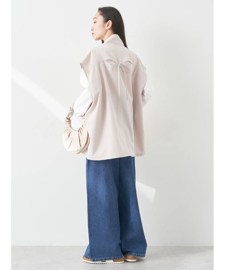 earth music&ecology「ミリタリースタンドカラーベスト」|ベスト・ジレ|