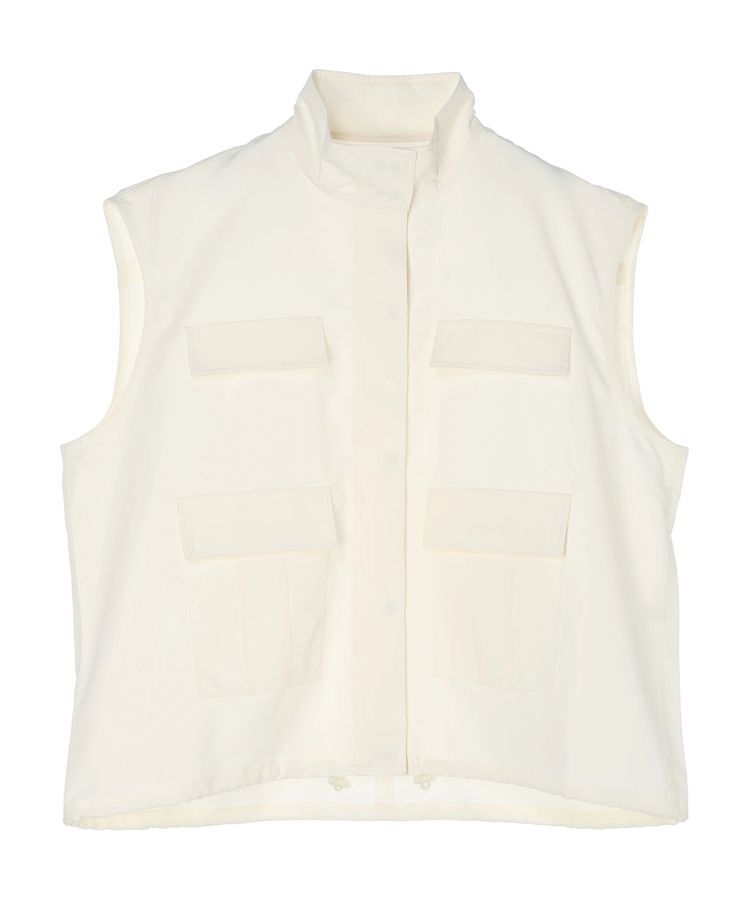 earth music&ecology「ミリタリースタンドカラーベスト」|ベスト・ジレ|