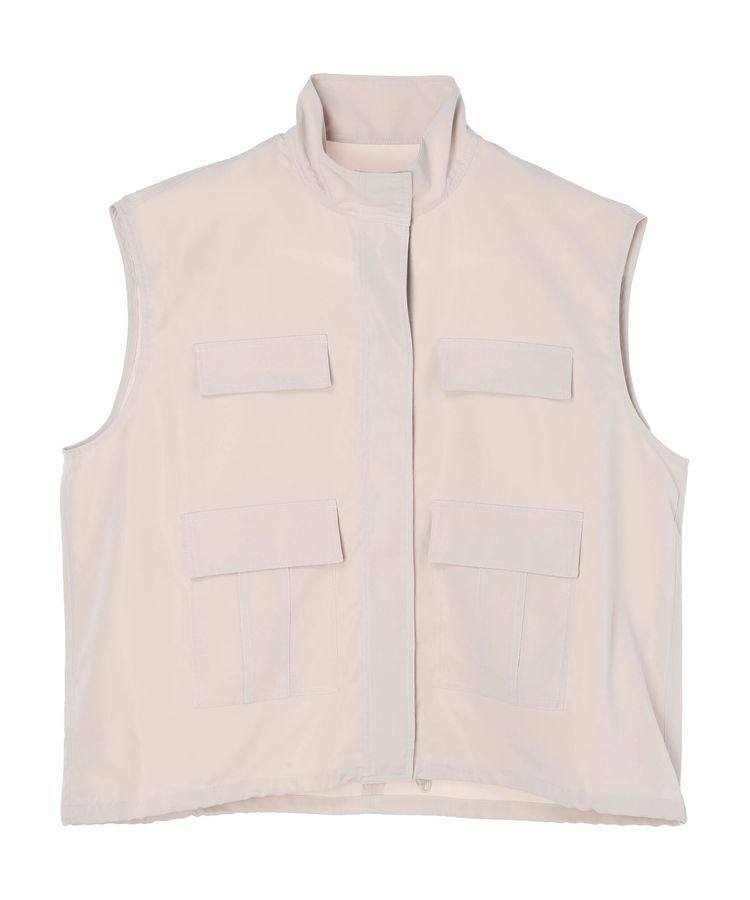 earth music&ecology「ミリタリースタンドカラーベスト」|ベスト・ジレ|