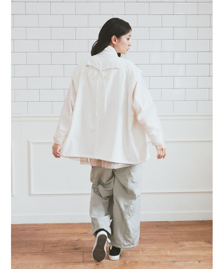 earth music&ecology「ミリタリースタンドカラーベスト」|ベスト・ジレ|