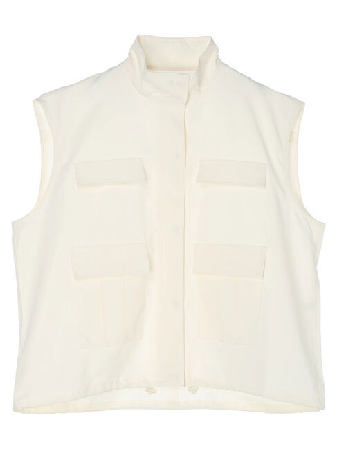 earth music&ecology「ミリタリースタンドカラーベスト」|ベスト・ジレ|