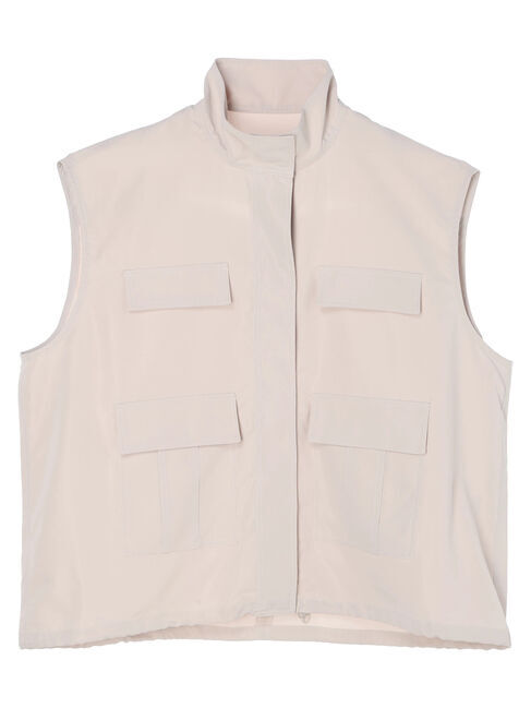 earth music&ecology「ミリタリースタンドカラーベスト」|ベスト・ジレ|