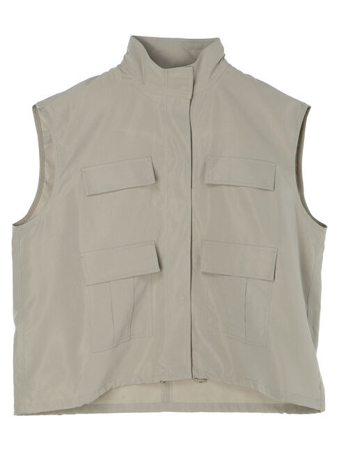 earth music&ecology「ミリタリースタンドカラーベスト」|ベスト・ジレ|