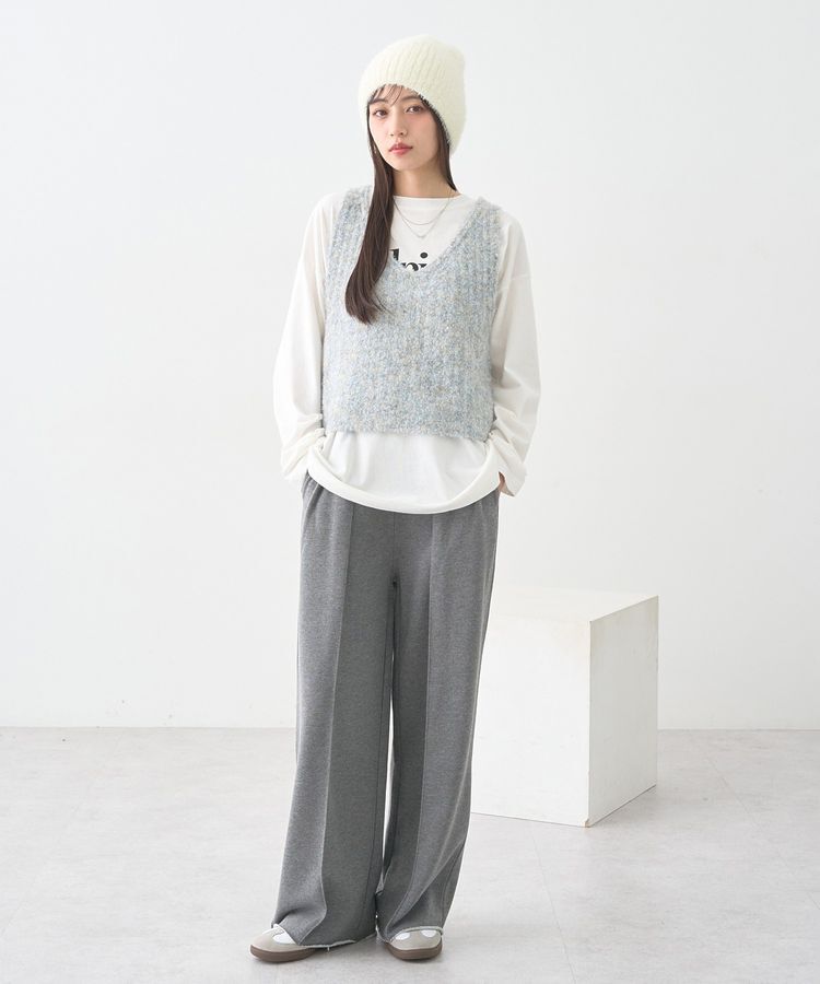 earth music&ecology「MIXカラーブークレニットビスチェ」|ベスト・ジレ|