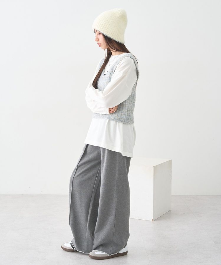 earth music&ecology「MIXカラーブークレニットビスチェ」|ベスト・ジレ|