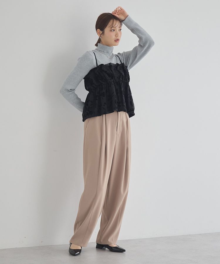 earth music&ecology「ベロアフラワービスチェ」|ベスト・ジレ|