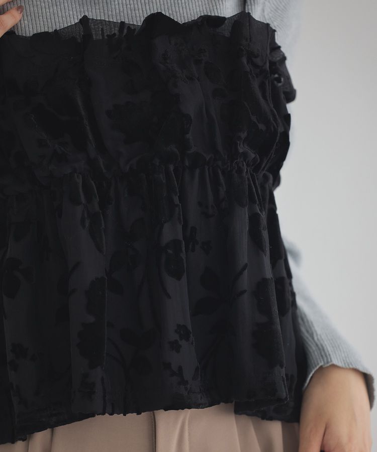 earth music&ecology「ベロアフラワービスチェ」|ベスト・ジレ|