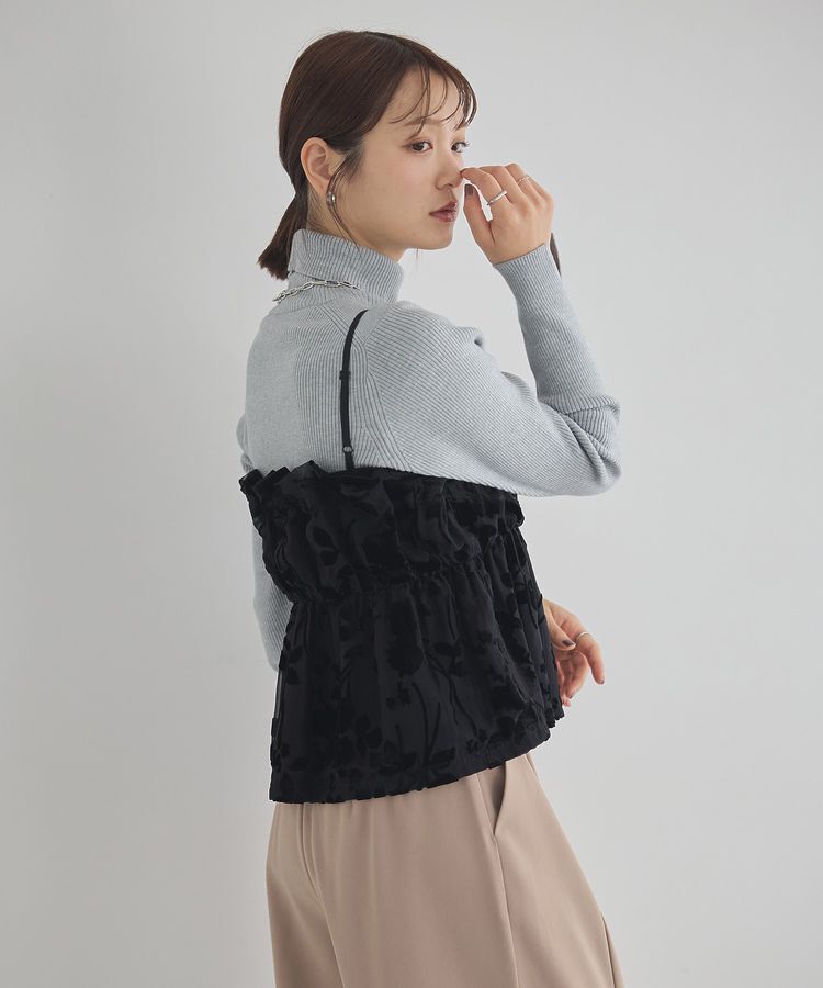 earth music&ecology「ベロアフラワービスチェ」|ベスト・ジレ|