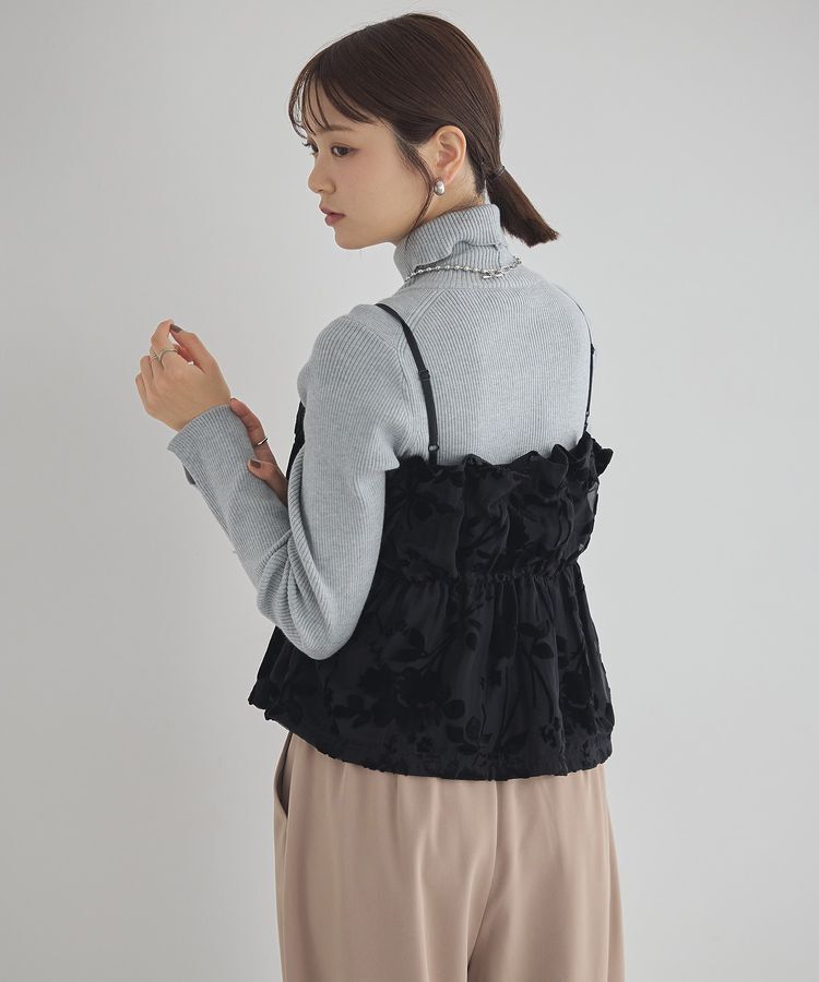 earth music&ecology「ベロアフラワービスチェ」|ベスト・ジレ|