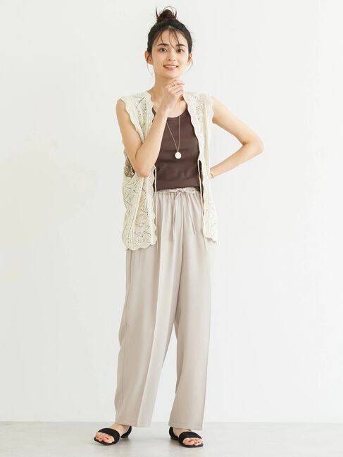 AMERICAN HOLIC「透かし編みニットベスト」|ベスト・ジレ|