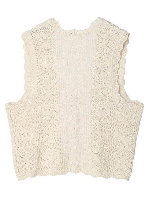 AMERICAN HOLIC「透かし編みニットベスト」|ベスト・ジレ|