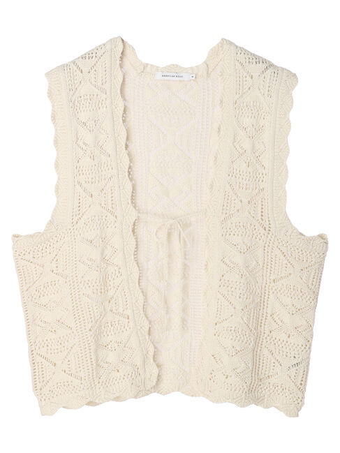 AMERICAN HOLIC「透かし編みニットベスト」|ベスト・ジレ|