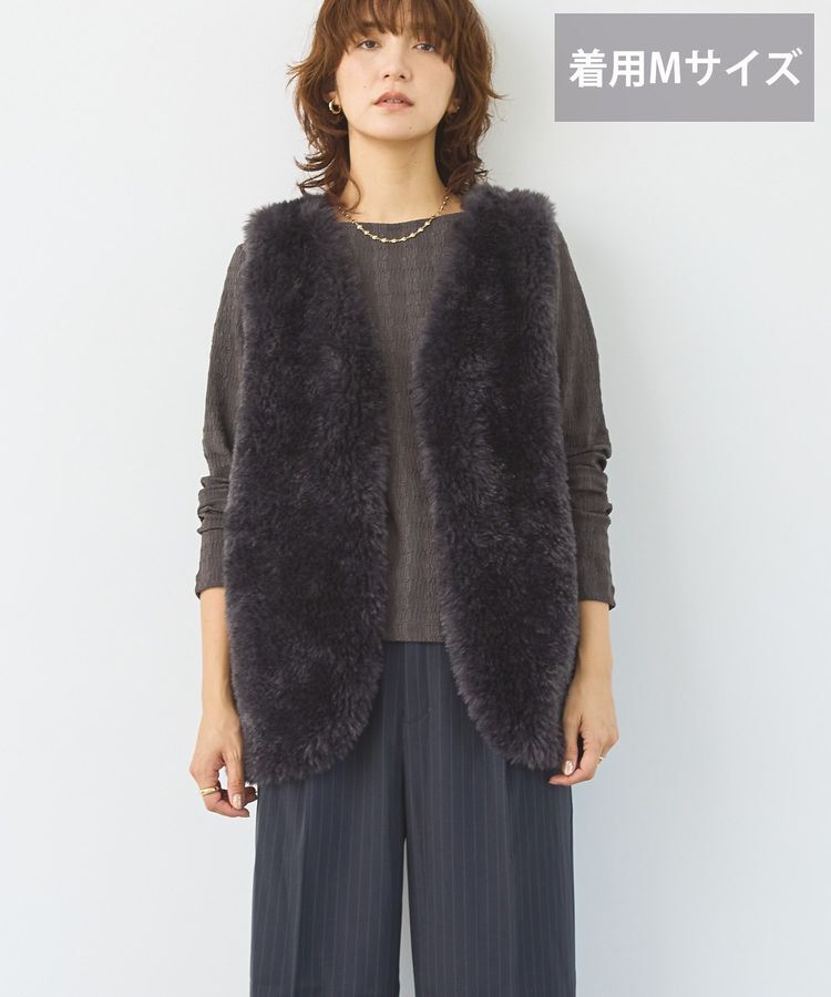 AMERICAN HOLIC「【選べる丈】ベア風ファーベスト」|ベスト・ジレ|