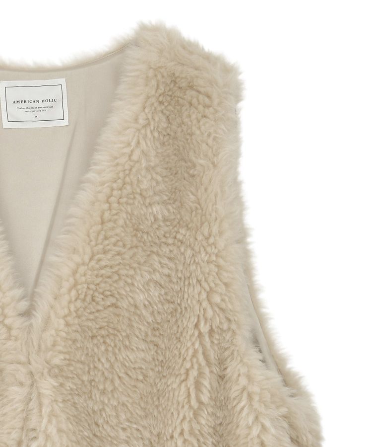 AMERICAN HOLIC「【選べる丈】ベア風ファーベスト」|ベスト・ジレ|