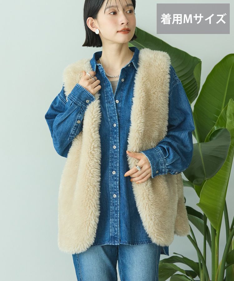 AMERICAN HOLIC「【選べる丈】ベア風ファーベスト」|ベスト・ジレ|