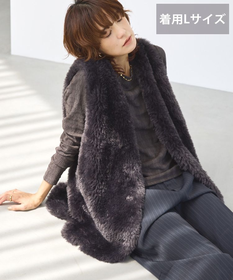 AMERICAN HOLIC「【選べる丈】ベア風ファーベスト」|ベスト・ジレ|