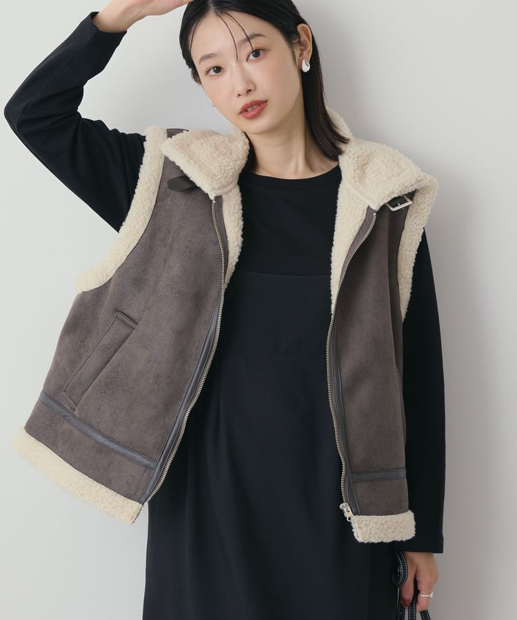 AMERICAN HOLIC「ムートンライクベスト」|ベスト・ジレ|