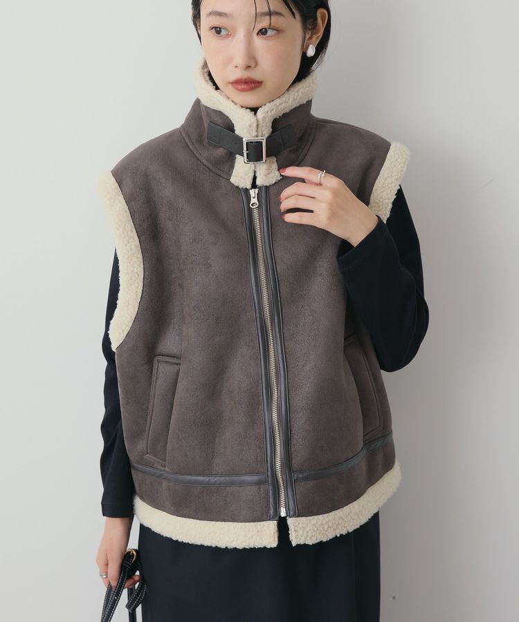 AMERICAN HOLIC「ムートンライクベスト」|ベスト・ジレ|