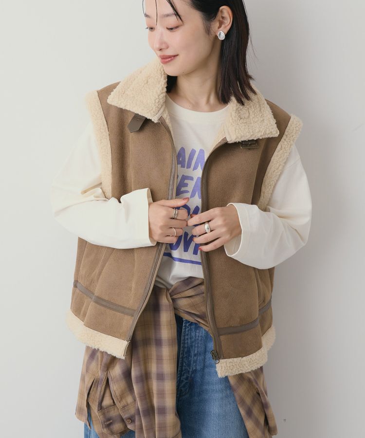 AMERICAN HOLIC「ムートンライクベスト」|ベスト・ジレ|