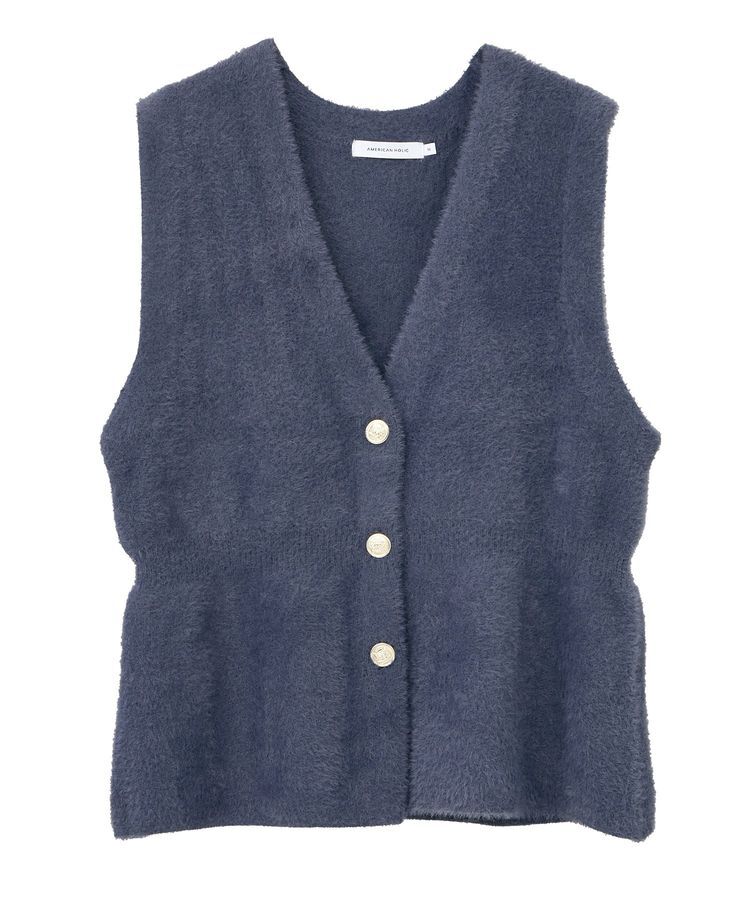 AMERICAN HOLIC「ミニシャギーペプラムベスト」|ベスト・ジレ|