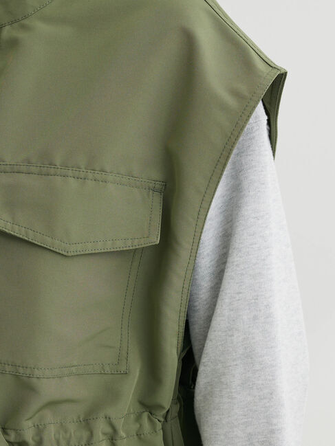 Green Parks「・ELENCARE　DUEスタンドカラーミリタリーベスト」|ベスト・ジレ|