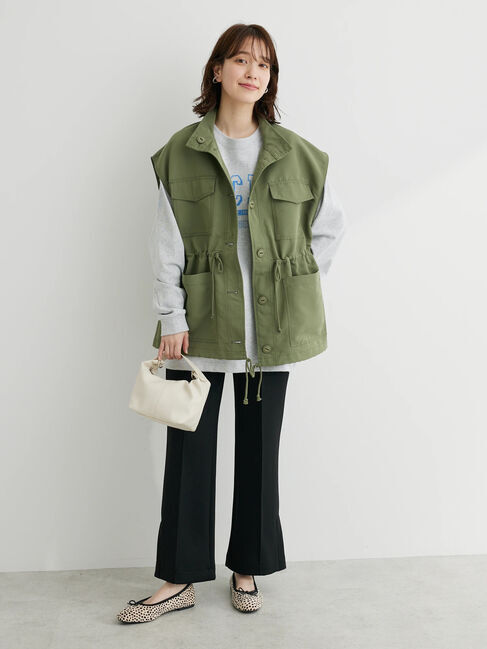 Green Parks「・ELENCARE　DUEスタンドカラーミリタリーベスト」|ベスト・ジレ|