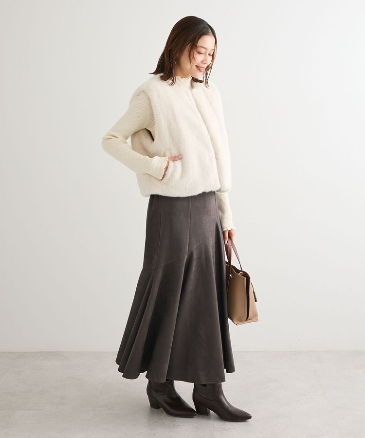 Green Parks「・ELENCARE DUE フォックス調ファーベスト」|ベスト・ジレ|